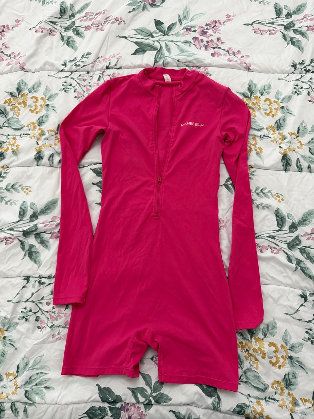 Pchee Bum Pink Long Sleeve workout on piece